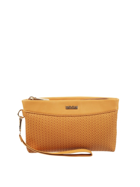 

Mochi Yellow Textured Purse Clutch