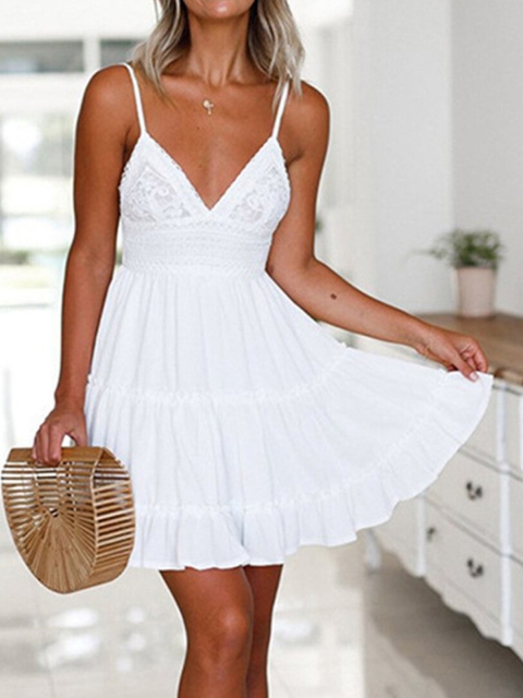 

BoStreet White Dress