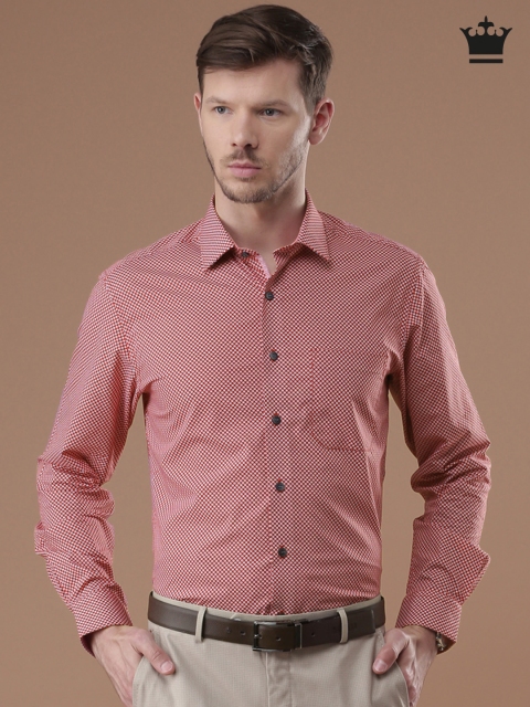 

Louis Philippe Sport Men Red& White Milano Slim Fit Printed Casual Shirt