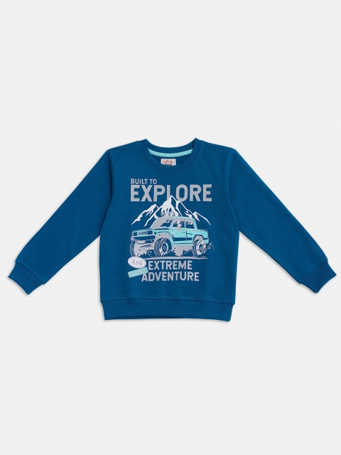 

R&B Boys Blue Printed Sweatshirt