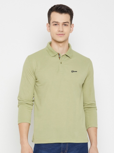 

Obaan Men Green Polo Collar T-shirt