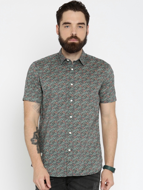 

Pepe Jeans Men Blue & Green Printed Casual Shirt