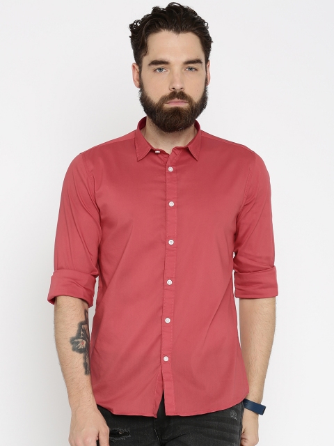 

Pepe Jeans Men Red Solid Casual Shirt