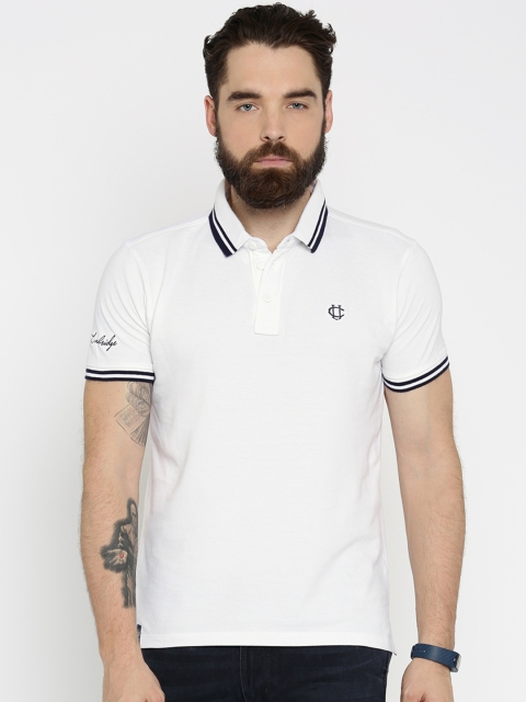 

Pepe Jeans Men White Solid Polo Collar T-shirt