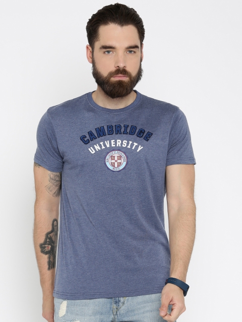 

Pepe Jeans Men Blue Printed Round Neck T-Shirt