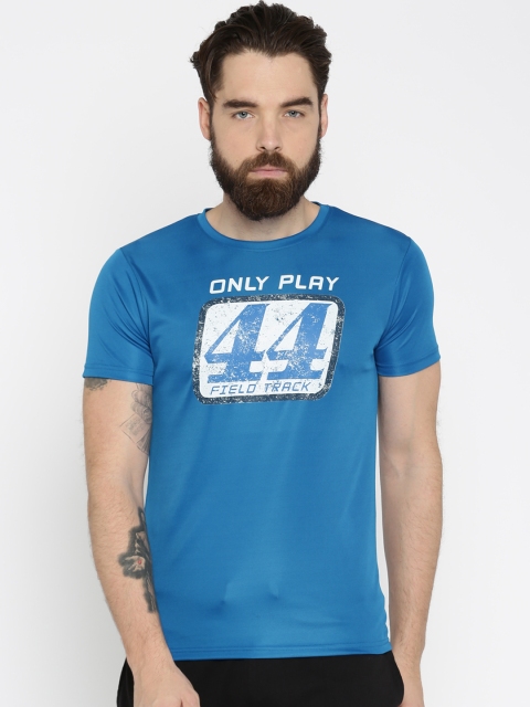 

Pepe Jeans Men Blue Printed Round Neck T-shirt