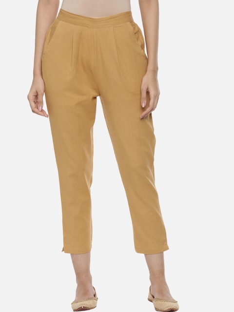 

R&B Women Beige Relaxed Culottes Trousers