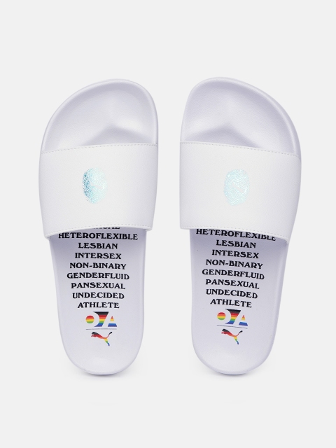 

Puma Unisex White Printed Leadcat 2.0 OUT Sliders