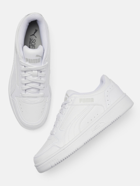 

Puma Unisex White Rebound Joy Low Perforations Sneakers