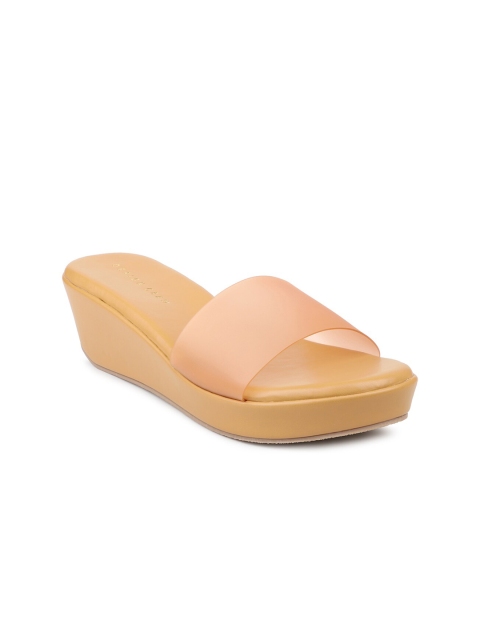 

DESIGN CREW Orange Wedge Sandals with Buckles