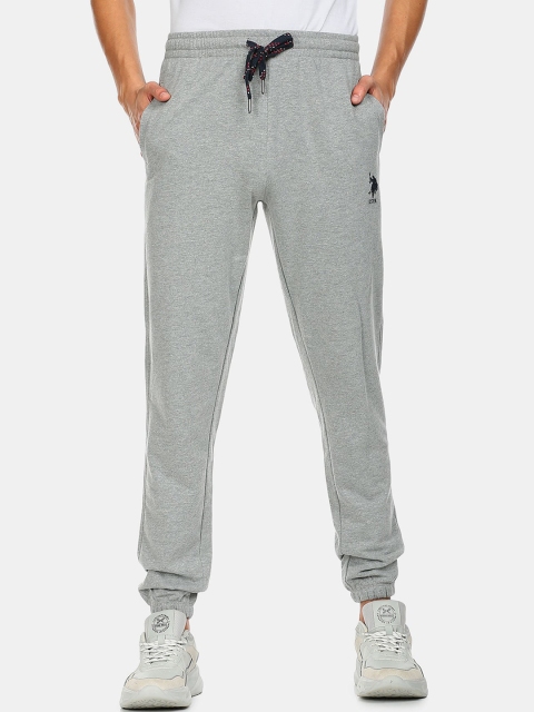 

U.S. Polo Assn. Men Grey Solid Comfort-Fit Joggers