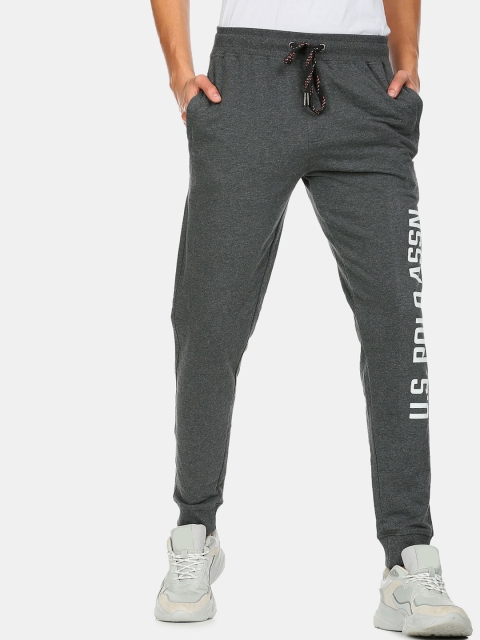 

U.S. Polo Assn. Men Grey Solid Straight fit Joggers