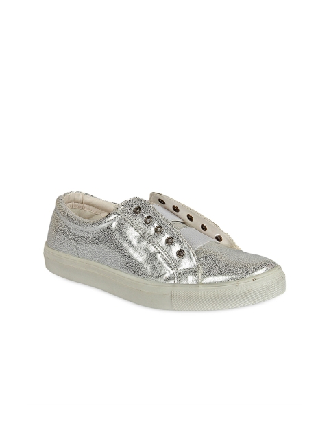 

Knotty Derby Women Silver-Toned Slip-On Sneakers
