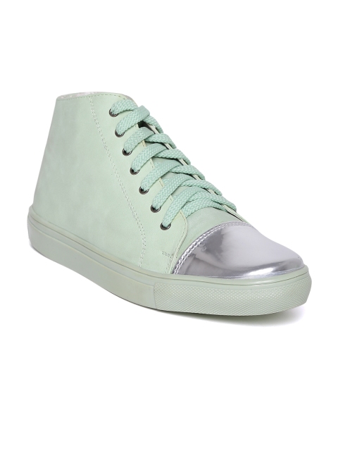 

Knotty Derby Women Green Solid Mid-Top Sneakers