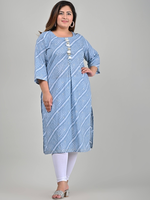 

Swasti Women Grey Striped Kurta
