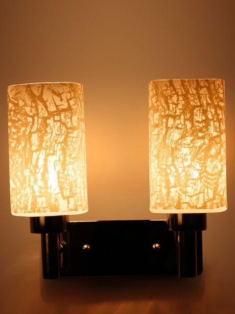 

THE LIGHT STORE White Dual Wall Lights with Shades