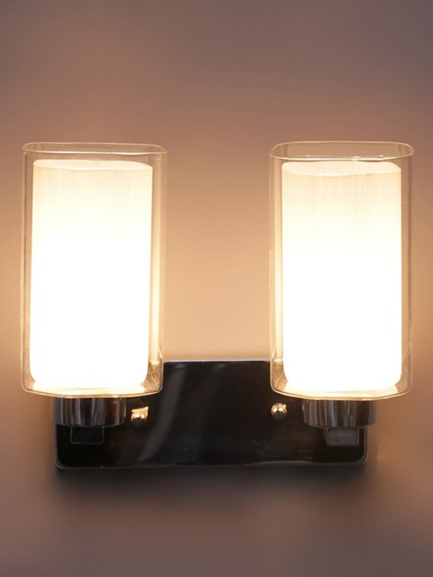 

THE LIGHT STORE White Dual Wall Lights with Shades