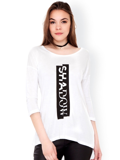 

pink woman White Printed T-shirt