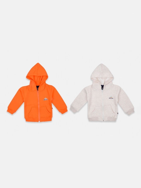 

Little County Boys Pack of 2 Embroidered Hooded Sweatshirts, Orange