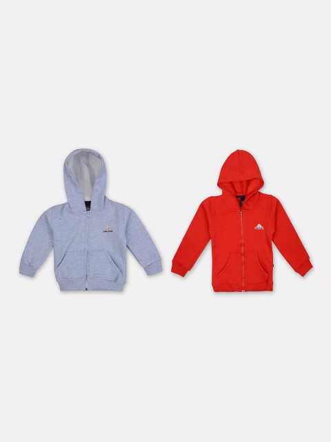 

Little County Boys Pack of 2 Embroidered Hooded Sweatshirts, Red