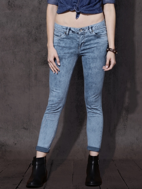 

Roadster Women Blue Skinny Fit Mid-Rise Clean Look Stretchable Jeans