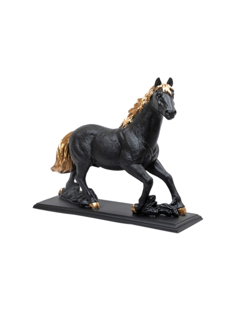 

TANSHA QUO Black & Gold Horse Sculpture Showpiece
