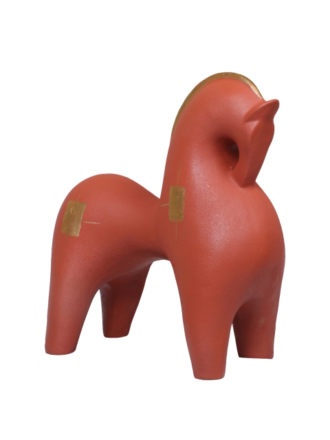 

TANSHA QUO Brown & Gold-Toned Solid Horse Sculpture Showpieces