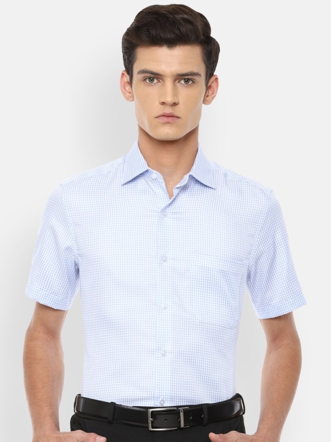 

Louis Philippe Men Blue Striped Formal Shirt