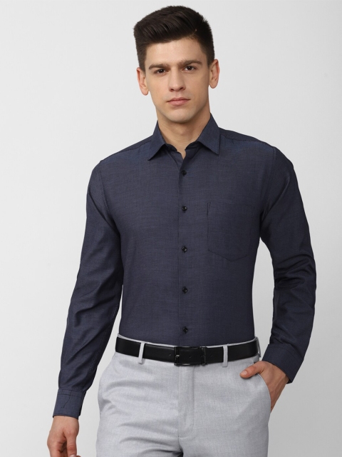 

Van Heusen Men Navy Blue Formal Shirt