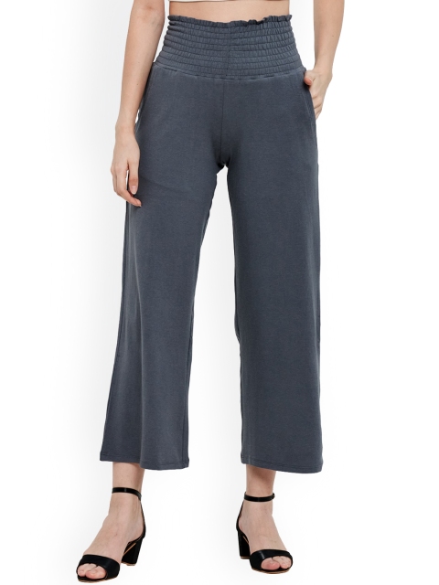 

UNMADE Women Grey Crop Trousers