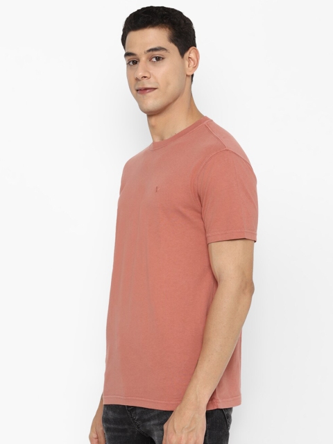 

AMERICAN EAGLE OUTFITTERS Men Pink Raw Edge T-shirt