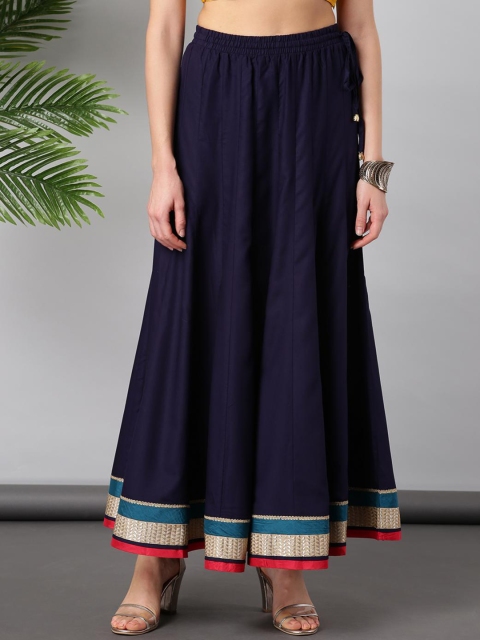 

Lakshita Women Blue Solid A-Line Maxi Skirt
