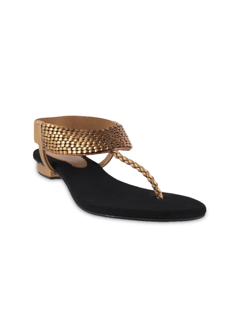 

Metro Women Gold-Toned Textured Flats