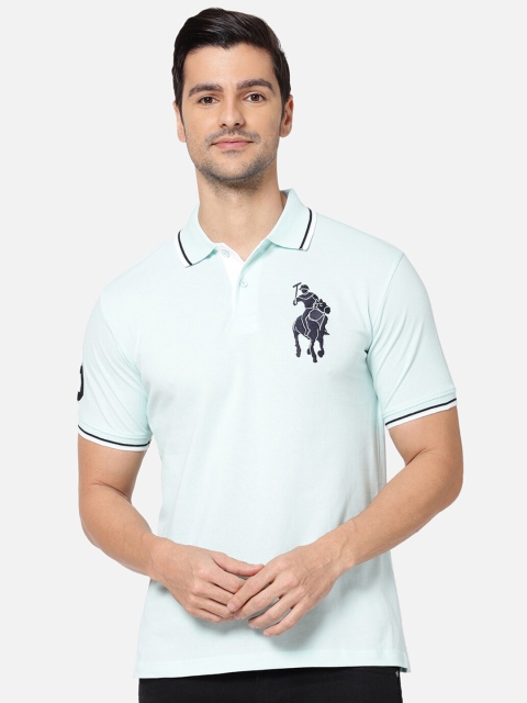 

R&B Men Green Polo Collar T-shirt