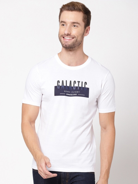 

R&B Men White Printed T-shirt