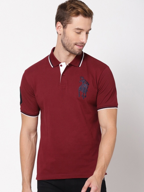 

R&B Men Purple Polo Collar T-shirt