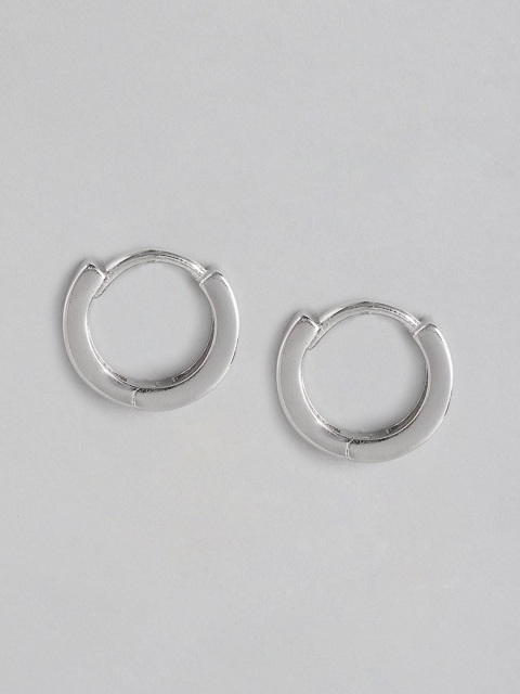 

Zavya 925 Sterling Silver Rhodium-Plated Half-Hoop Earrings