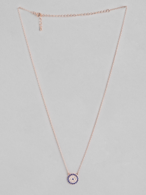 

Zavya Navy Blue 925 Sterling Silver Rose Gold-Plated Necklace
