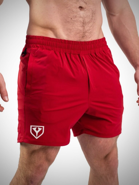 

Yazole Men Red Loose Fit Training or Gym Sports Shorts