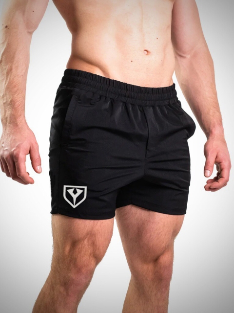 

Yazole Men Black Loose Fit Training or Gym Sports Shorts