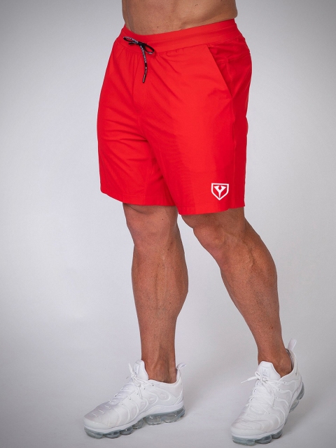 

Yazole Men Red Loose Fit Training or Gym Sports Shorts