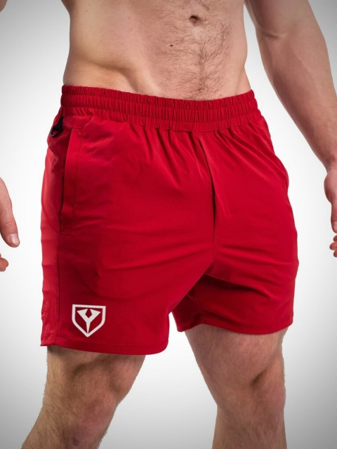 

Yazole Men Red Loose Fit Training or Gym Sports Shorts