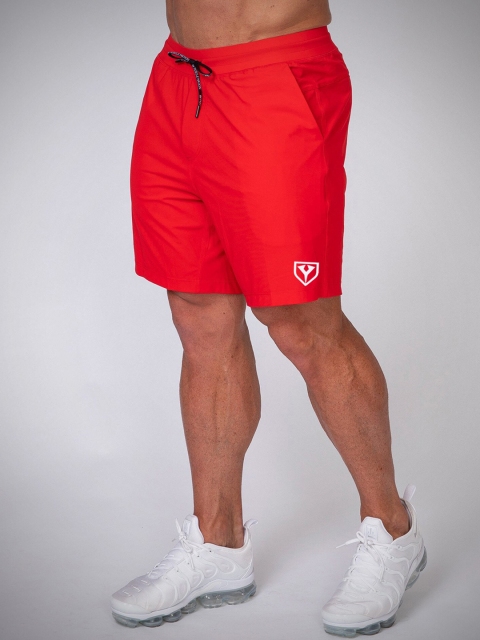 

Yazole Men Red Loose Fit Training or Gym Sports Shorts