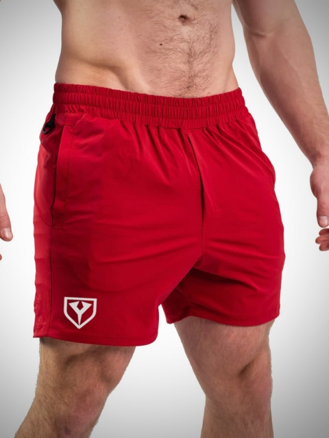 

Yazole Men Red Loose Fit Training or Gym Sports Shorts