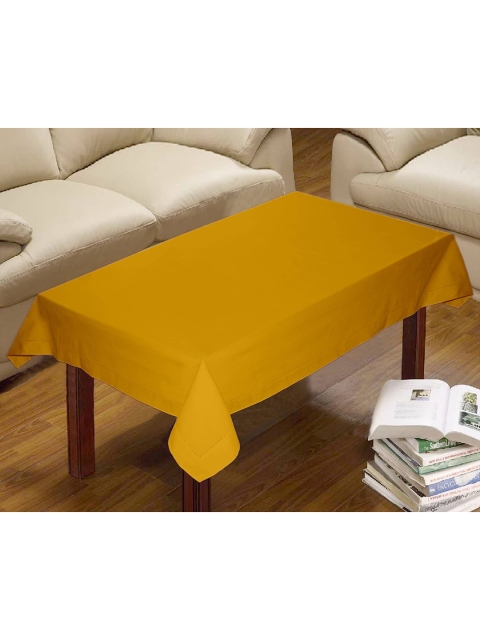 

Lushomes Mustard Yellow Cotton Solid Table Cover Cloth