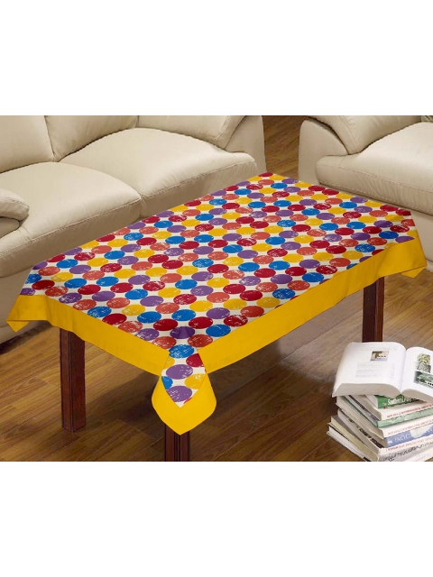 

Lushomes Yellow Printed Centre Table Cover Cloth