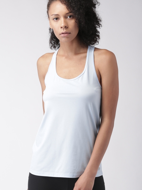 

FOREVER 21 Women Blue Solid Tank Top