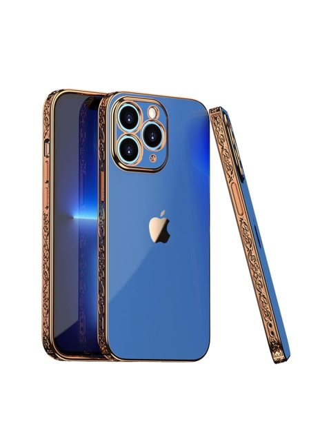 

TREEMODA Blue Solid Embossed iPhone 11 Pro Max Back Case