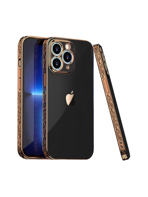 

TREEMODA Black Solid Embossed iPhone 11 Pro Back Case