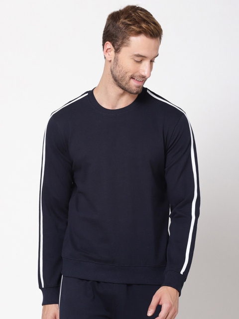 

R&B Men Navy Blue Sweatshirt